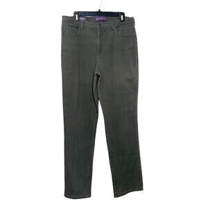 Gloria Venderbilt military green straight legs jeans size 14